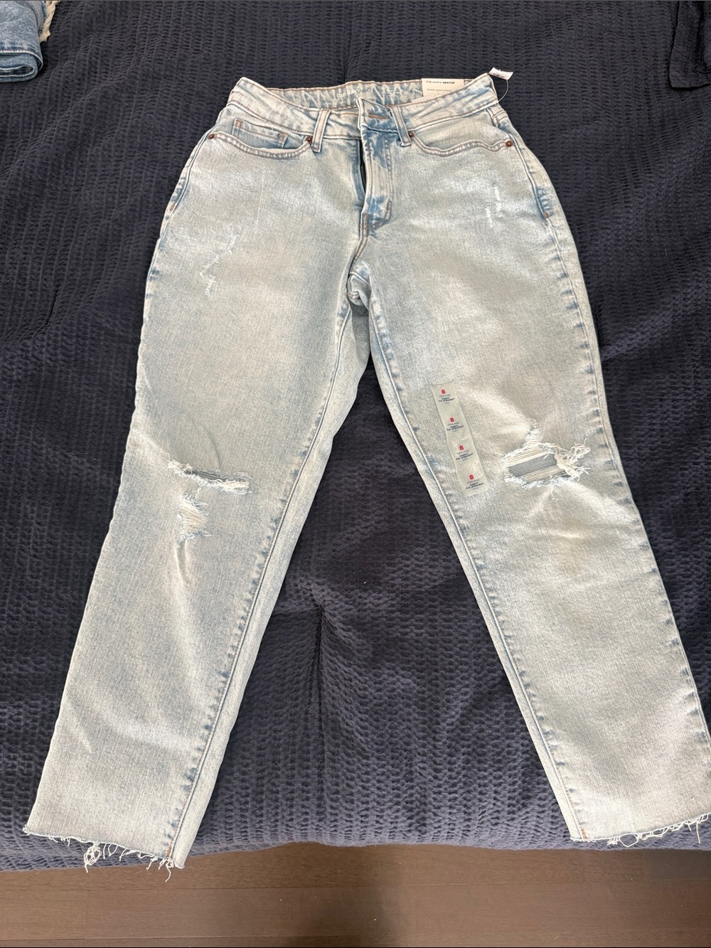 Old Navy Light Blue High-Rise Distressed Jeans